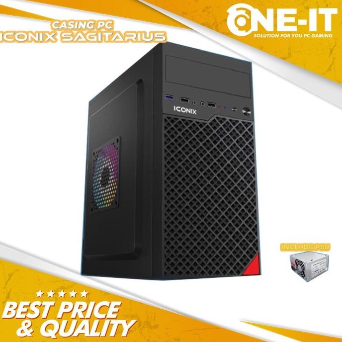 CASE ICONIX SAGITARIUS FREE PSU 500W CASING PC Komputer