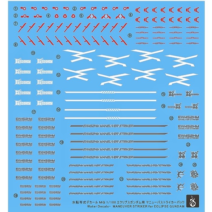 DISKON SPESIAL MG MANEUVER STRIKER WATER DECAL GHOST CUSTOM DECAL TERLARIS