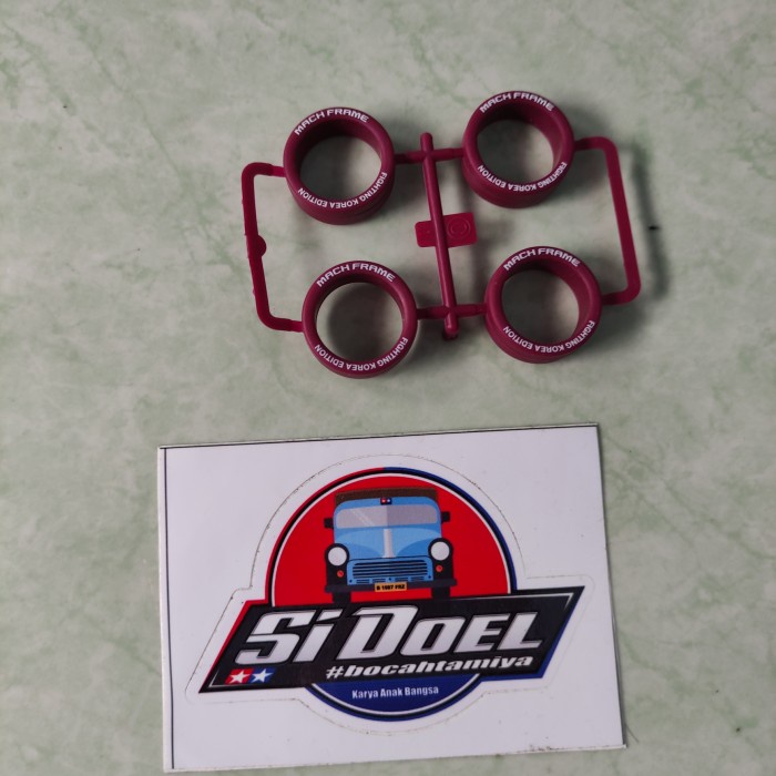 DISKON SPESIAL TAMIYA ORIGINAL BAN MAROON 4PC / 1 SET MOBIL TERLARIS