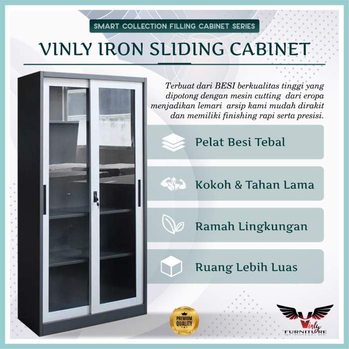 

Lemari Arsip Besi 2 Pintu Kaca Sliding La-008