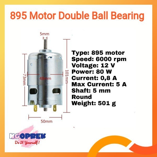 Termurah Dinamo 895 Double Ball Bearing 895 Motor