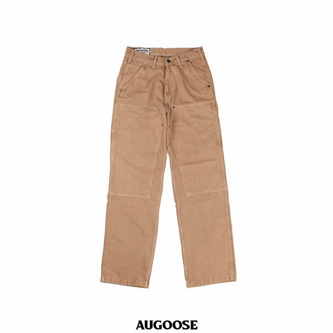 Augoose Double Knee Pants Brown