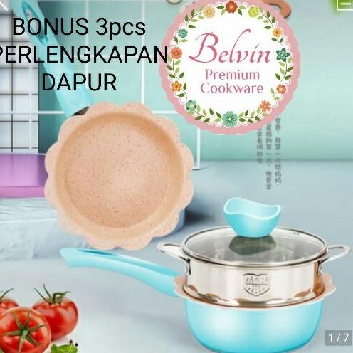 

Belvin Flower Baby Cookware Set 18Cm 18 Cm Fry Sauce Pan Panci Mpasi