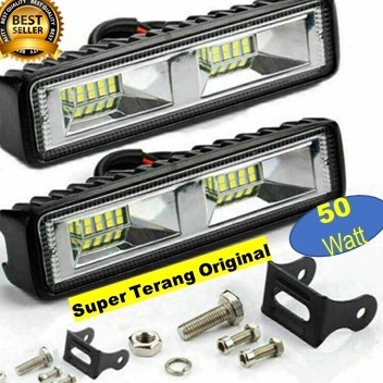 _ FH Lampu Tembak Sorot 16 mata 50 watt 6000k 12-24v anti panas lampu sorot foglamp motor mobil temb