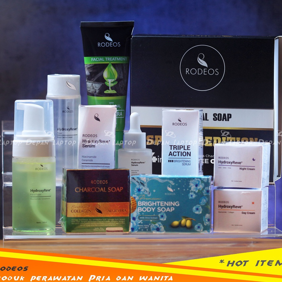 Harga Murah❅➽ GK8A0 PAKET Perawatan Wajah RODEOS Sabun Serum Facial Foam Treatment Cream Siang malam
