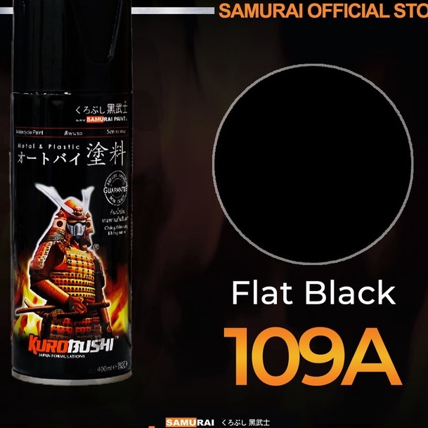 Samurai Paint Flat Black 109A Hitam Doff #109A