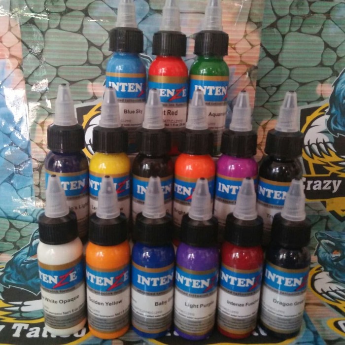 Terlaris Tinta Tattoo Ink Tato Intenze Dan Eternal 30Ml