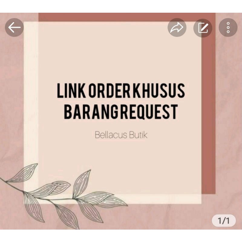 Request Order Bellacus