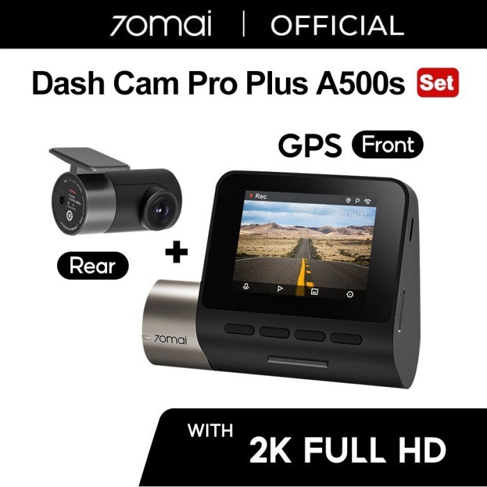 Terlaris Dashcam 70Mai A500S + Hardware Kit Dengan Instalasi