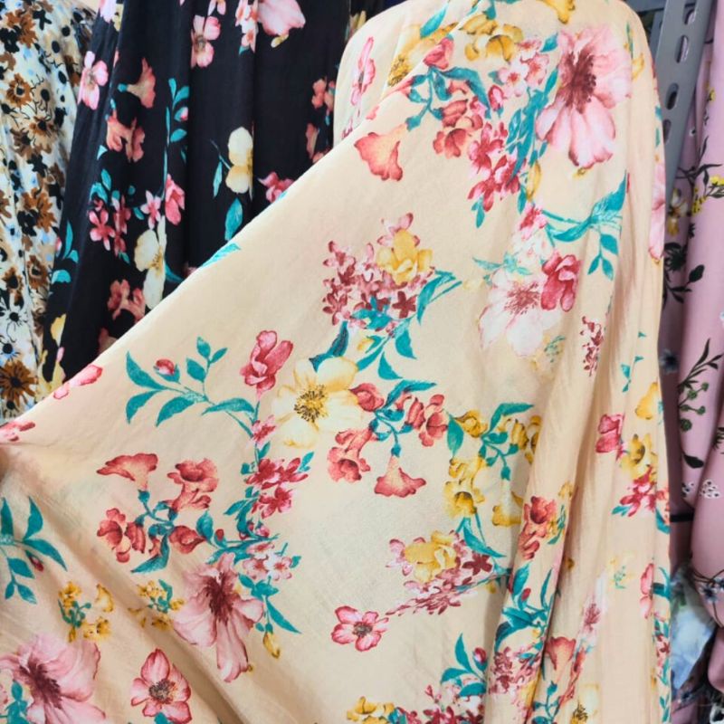 Kain katun silky motif - bahan kain meteran silky premium - kain gamis