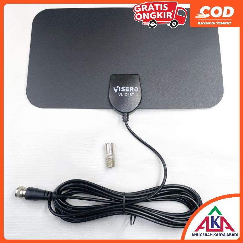 Baru Update Visero Antena Tv Digital Indoor Dvb-T2 25Db 4K High Gain