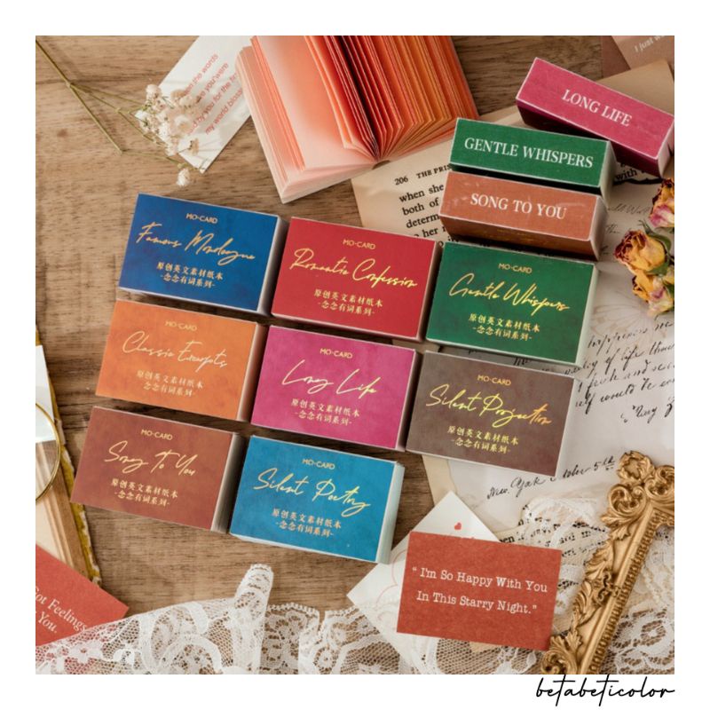 

[BC065] 10 PCS COLORFUL WORDS PAPER | BULLET JOURNAL KIT