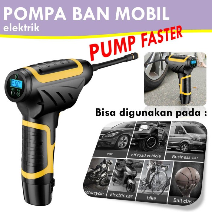 Pompa Ban Mobil Elektrik Electric Pistol Angin Kompresor Tire Inflator