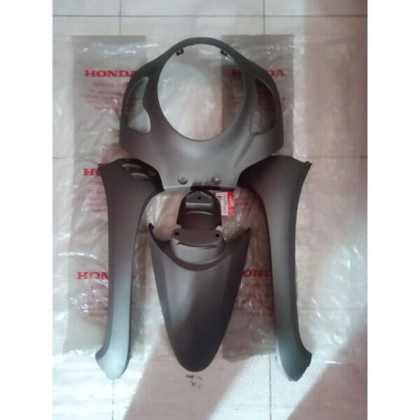Paketan cover body depan Scoopy stylish brown matte new k2f 2021 2023
