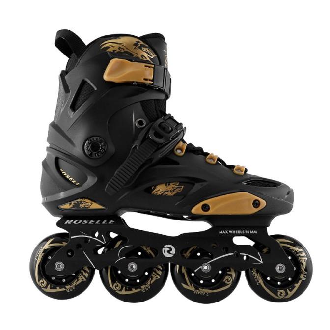 Original ROSELLE Inline Skate Freestyle dewasa Pro Slalom sepatu roda