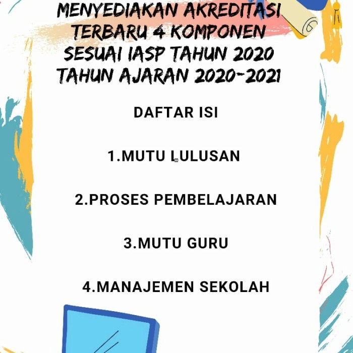 HOT SALE DOKUMEN AKREDITASI SMP MTS TERBARU IASP 4 KOMPONEN TERBARU