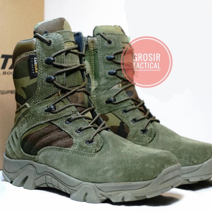 Terlaris Sepatu Delta Loreng Hijau Cordura Sepatu Boots Import