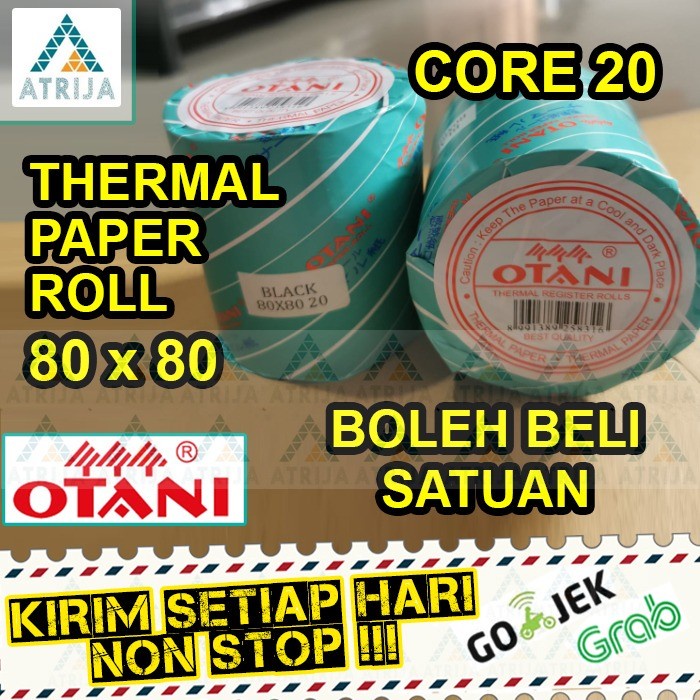 

Terlaris Thermal Roll Otani 80 X 80 Core 20 Kertas Termal Struk Kasir