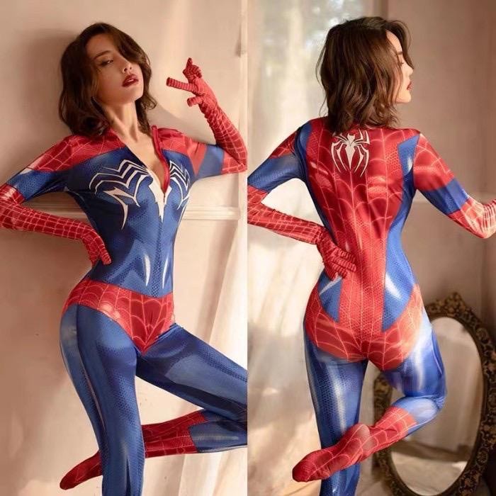 Termurah Bodysuit Spandex Spiderman Cosplay Costume