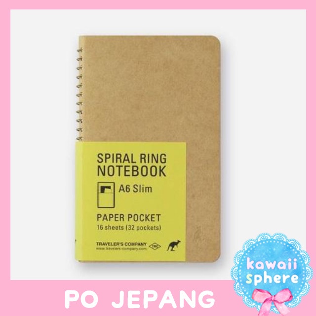 

Midori Travelers Notebook A6 Slim Paper Pocket Spiral Ring Note