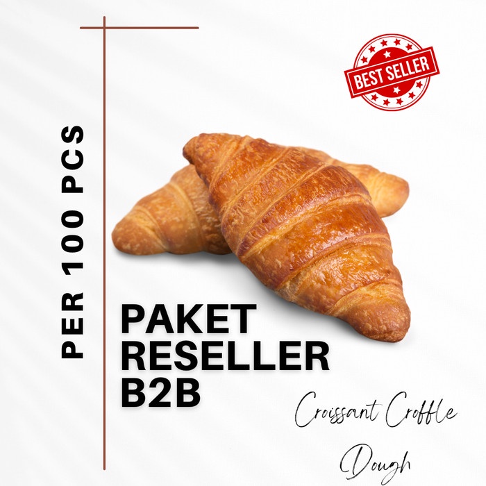 

Terlaris Paket B2B Reseller Adonan Croissant Croffle Dough 30G / 70G - 100 Pcs