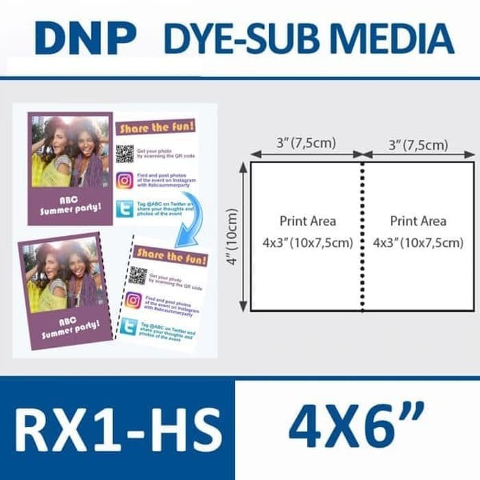 Terlaris Kertas Foro Dnp Fotolusio Perforated Media Rx1 Ds-Rx1