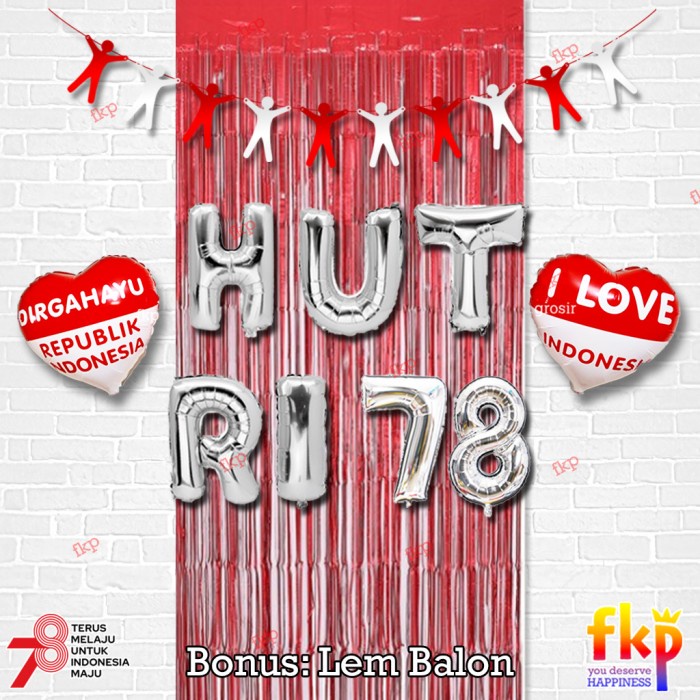 <<<<<] Paket Dekorasi HUT RI / Dekor Simpel Agustusan Dirgahayu 17an Agustus