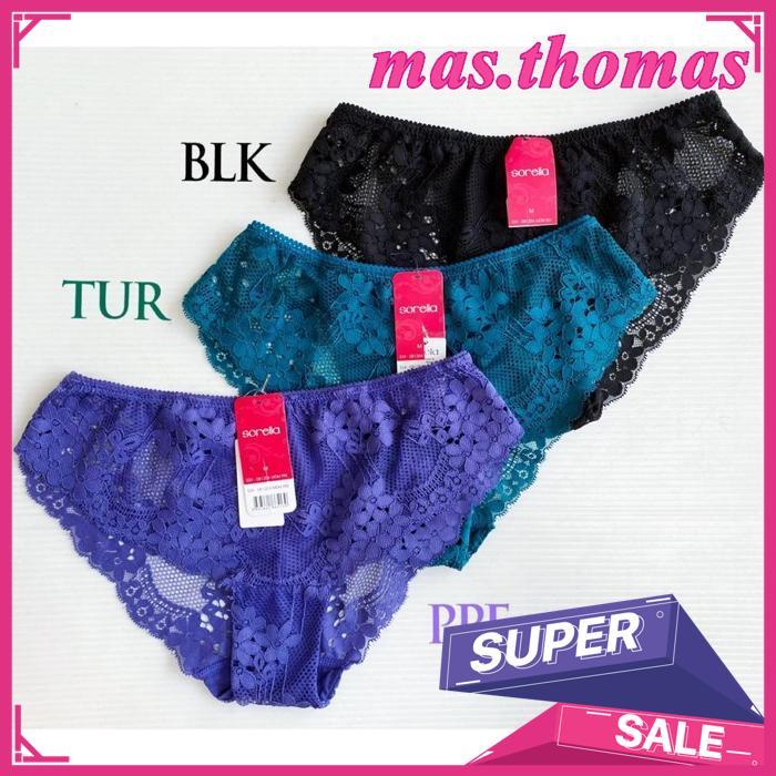 Celana Dalam / Cd Wanita Sorella 1204 - Model Brokat Terhits