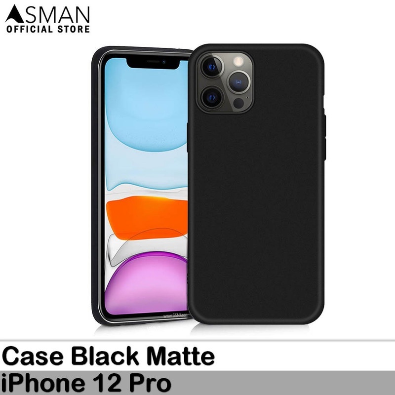 Ultraslim iPhone 12 Pro | Soft Case Black Matte - Black