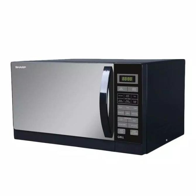 microwave sharp r728 with grill low watt warna hitam