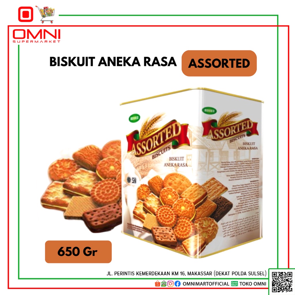 

Biskuit Borneo Assorted Tin 650 G