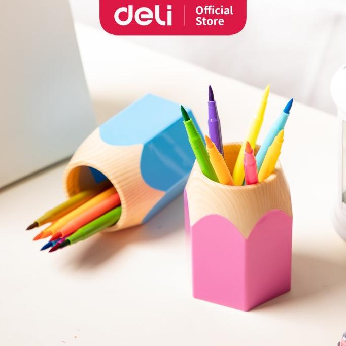 

Deli E9145 School Pen Holder/Tempat Pulpen-Ps Pencil Pen Stand Blue
