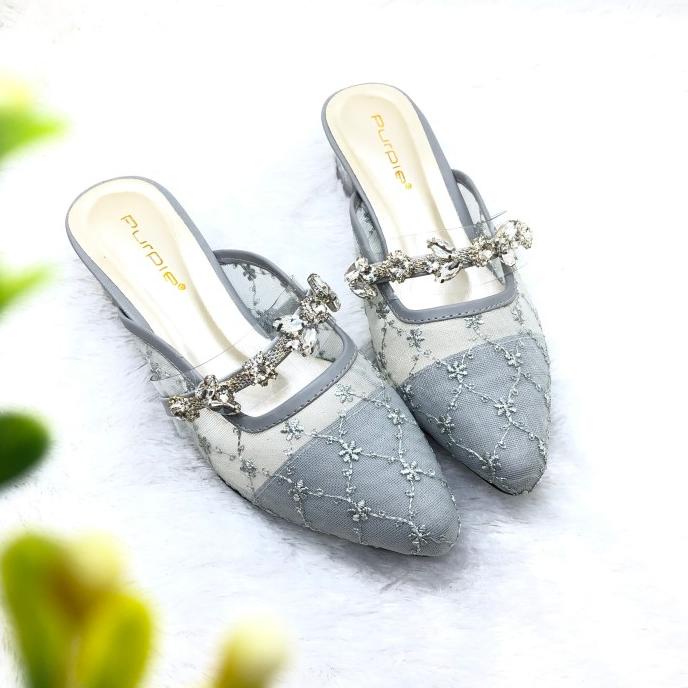 Sandal Pesta Hak 3 cm Tiara Series Purple