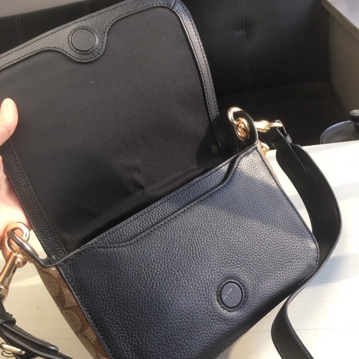 PROMO TAS SELEMPANG WANITA COACH JESS MESSENGER BAG SIGNATURE SMALL BLACK TERMURAH
