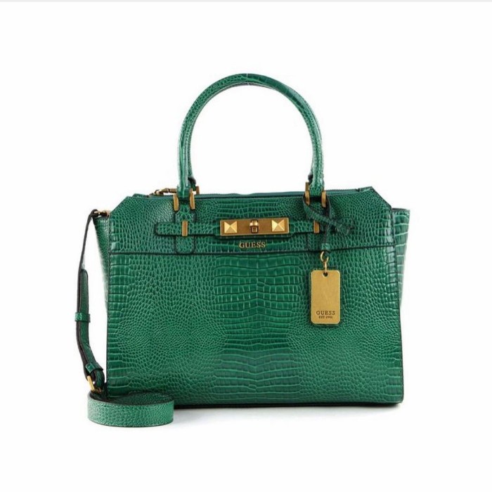 FLASH SALE TAS WANITA GUESS HANDLE CROCO EFFECT BAG ORIGINAL BRANDED TERBARU F129 TERMURAH