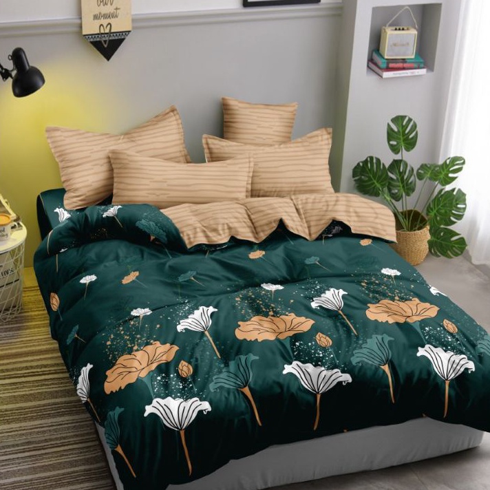 murah Bed Cover Set Sprei  ALOHA Internal Lady Rose