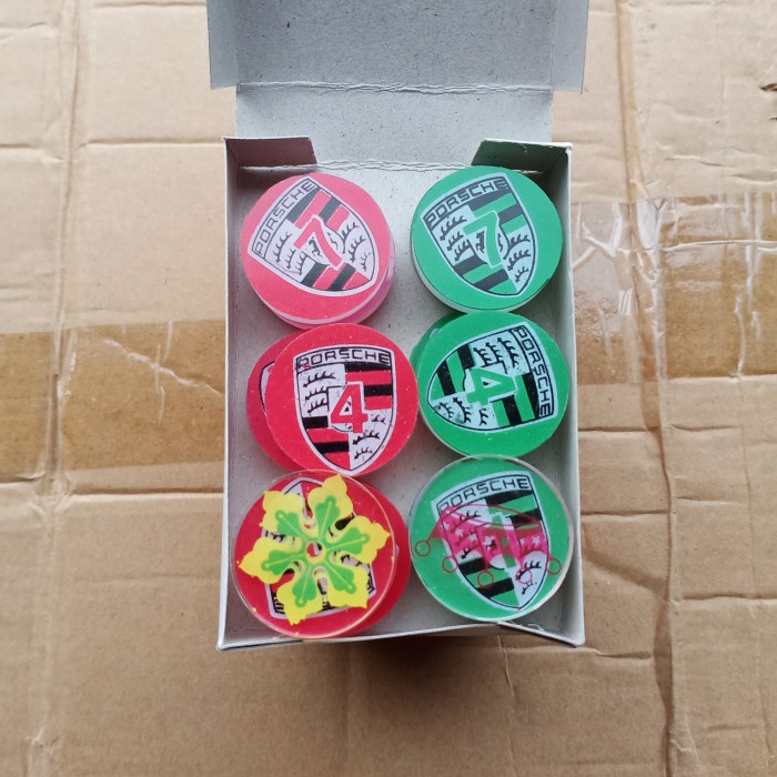 Biji Karambol Tebal 5 MM Motif Porsche (Per 5 Kotak)