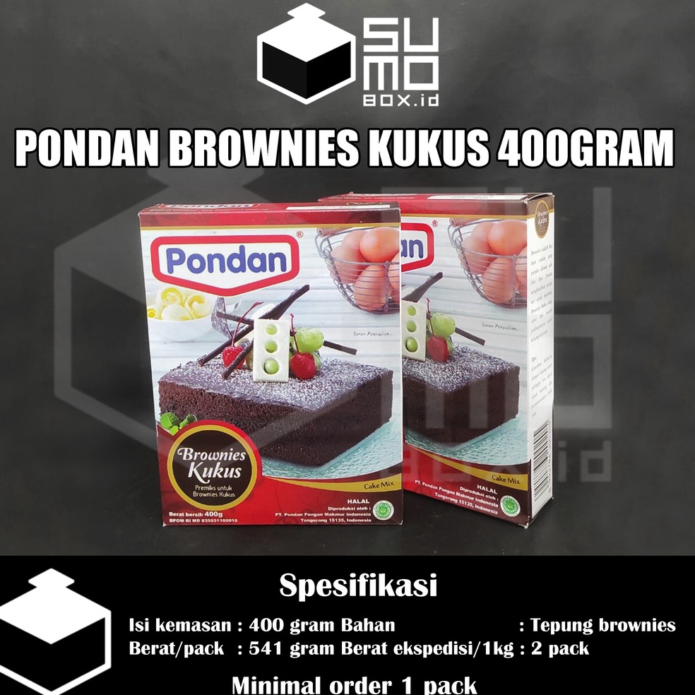 

Murah.. Pondan Brownies Kukus Chocolate 400gr Coklat 82