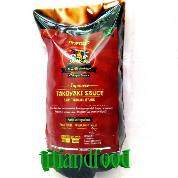

Kemasan Baru.. TAKOYAKI SAUCE,SAUS TAKOYAKI 1 LITER HALAL MURAH 0LT