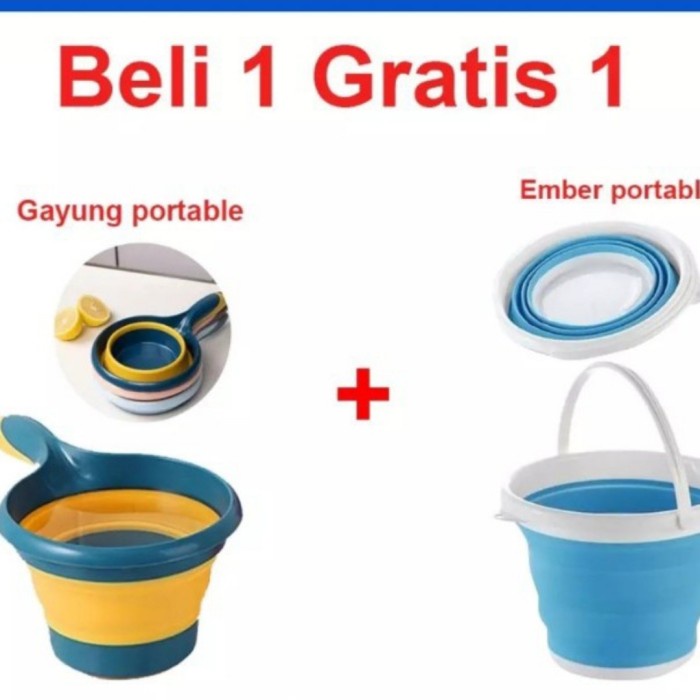 Terlaris Ember Lipat + Gayung Lipat Portable