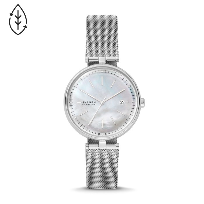 MUST HAVE SKAGEN KAROLINA SOLAR-POWERED SILVER-TONE JAM WANITA SKW2979 TERMURAH
