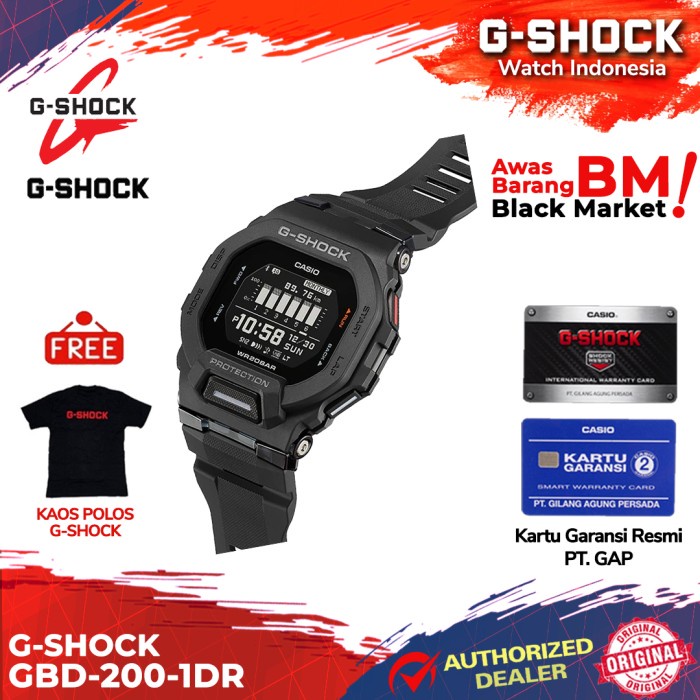 PROMO G-SHOCK GSHOCK GBD-200-1DR GBD-200-1D GBD-200 GBD200 GBD 200 TERBARU