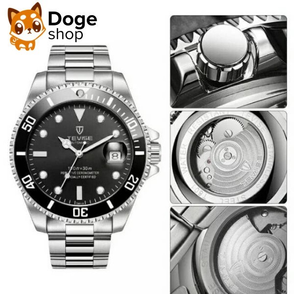 PROMO TEVISE T801 AUTOMATIC SUBMARINER HOMAGE WATCH JAM TANGAN ORIGINAL TERBARU