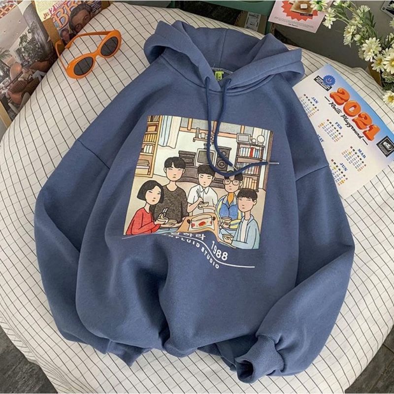 UNFLUID STUDIO SWEATER HODIE - PAKAIAN WANITA KOREAN STYLE