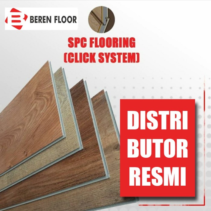 Bestseller Lantai Spc Murah Beren Floor Vinyl Spc Click System Vinyl Spc 4Mm