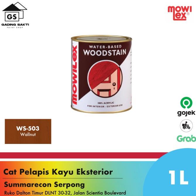 Mowilex Woodstain Waterbased WS-503 Walnut Cat Kayu 1Ltr
