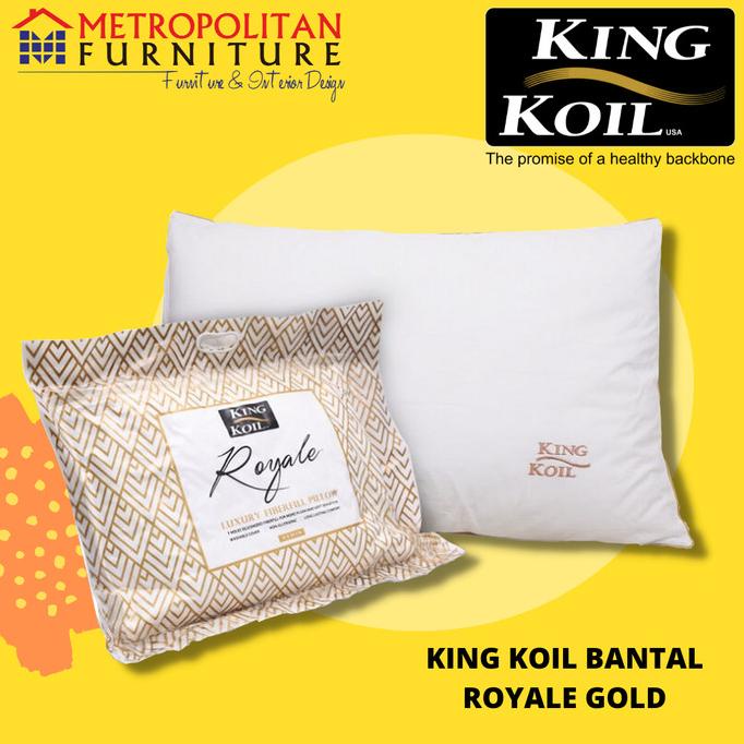 Bantal KING KOIL Royale Pillow Gold Polyester Fiberfill KingKoil Ori