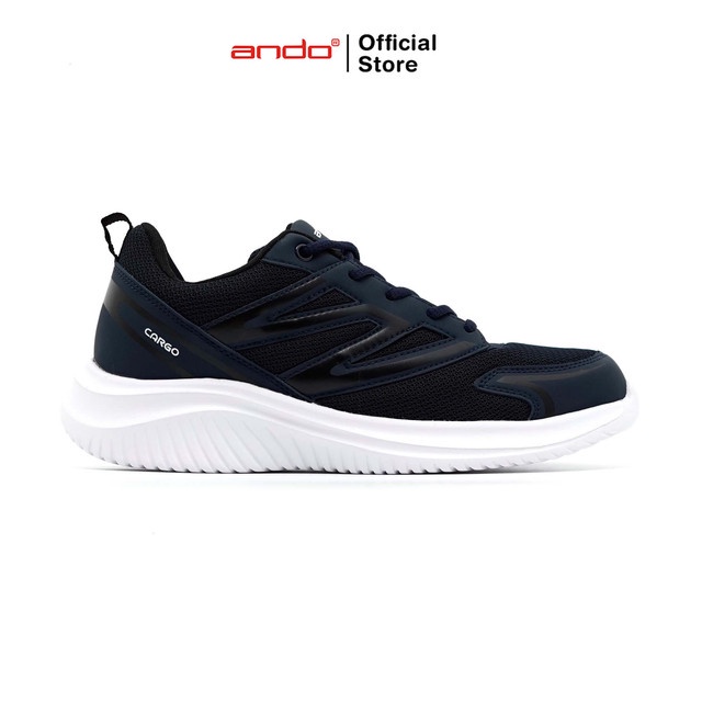 Ando Official Sepatu Sneakers Cargo Pria Dewasa - Navy/Putih