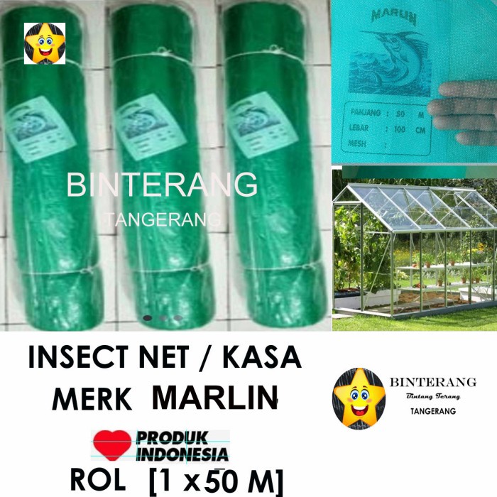 MUST HAVE WARING KASA MARLIN HIJAU /INSECT SCREEN NET MARLIN ROL [50X1 M] TERBARU