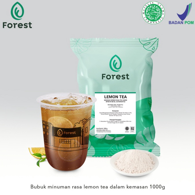 

✳Diskon JGV9H Bubuk Minuman LEMON TEA Powder 1000g - FOREST Bubble Drink G96 ➢Pasti Murah